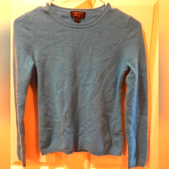 Charter Club Sweater Womans Small Blue Cashmere Luxury Business Casual Classic - Picture 2 of 7